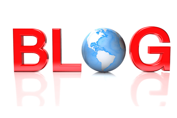 Está escrito BLOG onde o a letra O é a terra.